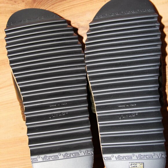 BNWT SS21 DRIES VAN NOTEN LEATHER STRAP SLIDERS OLIVE 44 - Picture 4 of 13